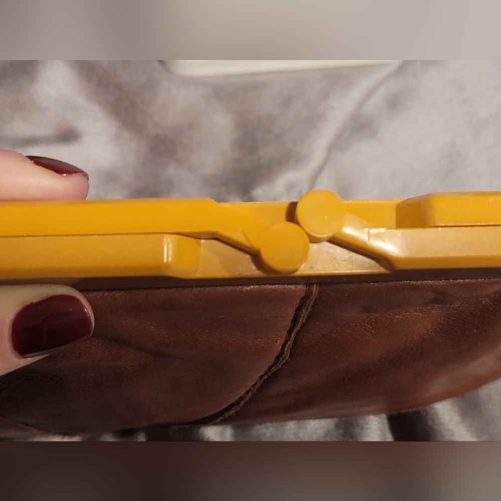 Vintage 1970s Large Patchwork Leather Clutch Purse - image 6